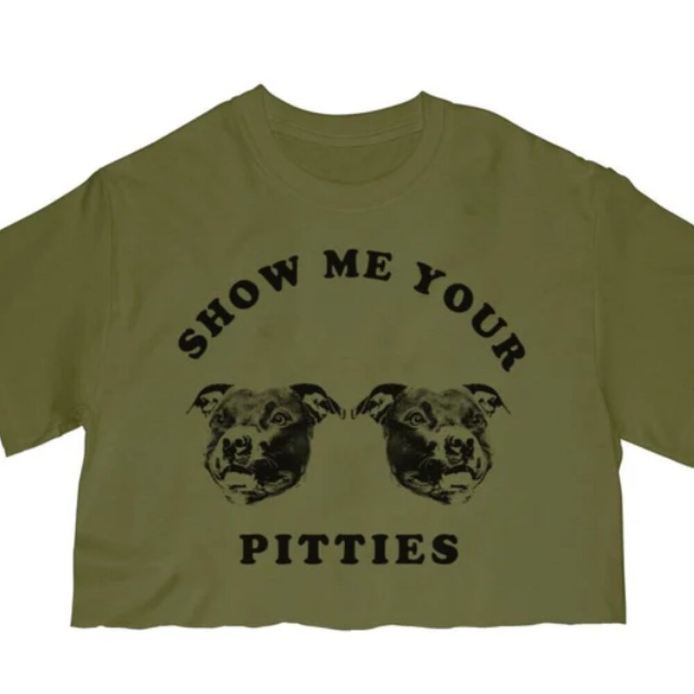 Arm the Animals Show me your pitties cute animal cropped tee